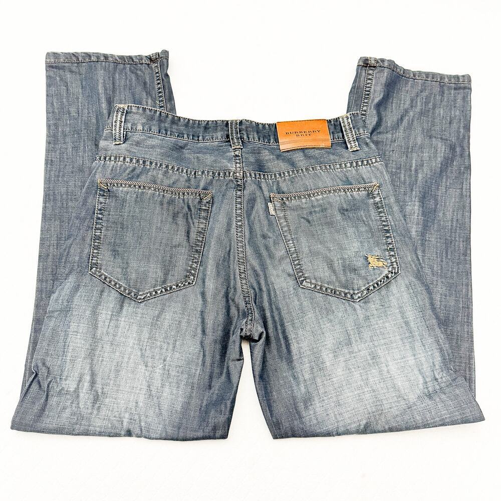Burberry Brit Straight Leg Dark Wash Denim Jeans Size 32 - Picture 5 of 8